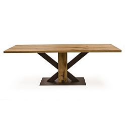 Jídelní stůl z dubového dřeva a kovu VIDA Living Lindau, 1,8 m