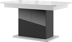 Casarredo Jídelní stůl rozkládací STAR 03 černá/bílá lesk