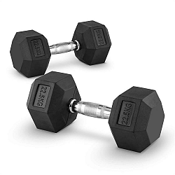 Capital Sports Hexbell 22,5 Dumbbell, jednoruční činky, pár, 22,5 kg