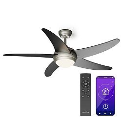 Klarstein Bolero 2 v 1, stropní ventilátor, Ø 132 cm, světlo 55 W, dálkové ovládání, ovládání přes aplikaci, dvoucestný provoz